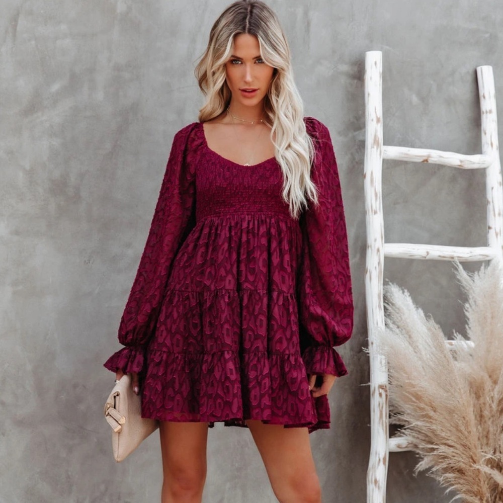 VICI ADIRA SMOCKED BABYDOLL DRESS